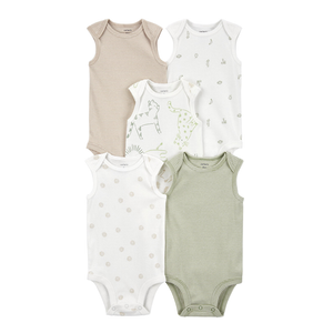 Carter's Unisex 5-pk Sleeveless Bodysuit set, Animals