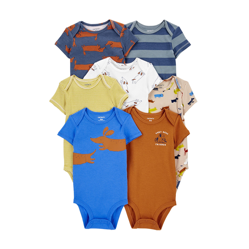 Carter's Boys 7-pk Bodysuit set, Doggies